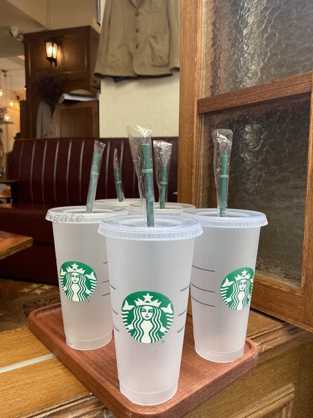 50pcs tarbucks 24oz/710ml plastic tumbler reusable clear drinking flat bottom cup pillar shape lid straw mug bardian 1
50pcs tarbucks 24oz/710ml plastic tumbler reusable clear drinking flat bottom cup pillar shape lid straw mug bardian 1
