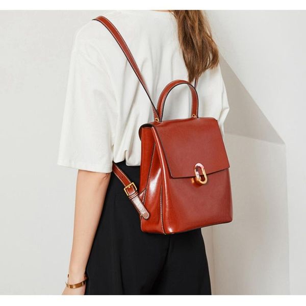 backpack style fashion retro double shoulder women's first layer cowhide mini college girl school bag leisure travel
backpack style fashion retro double shoulder women's first layer cowhide mini college girl school bag leisure travel