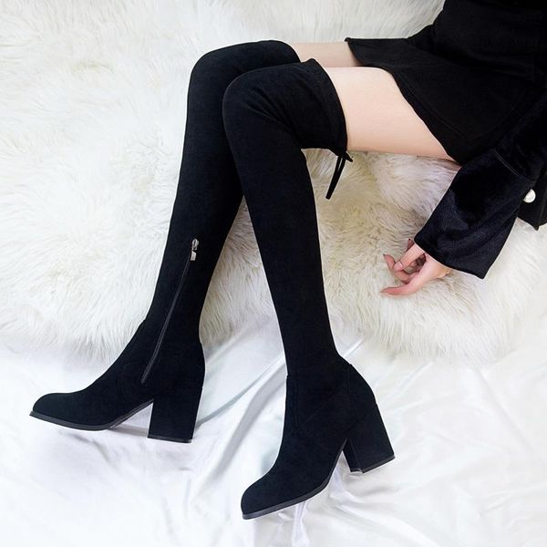 boots winter women hight increasing 7cm zipper soft over-the-knee long-barreled casual square heel keep warm b23-30, Black
boots winter women hight increasing 7cm zipper soft over-the-knee long-barreled casual square heel keep warm b23-30, Black