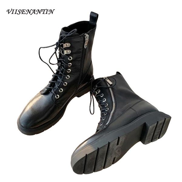 boots women's autumn winter british style trifle thick-soled round toe short side zipper handsome motorcycle women, Black
boots women's autumn winter british style trifle thick-soled round toe short side zipper handsome motorcycle women, Black