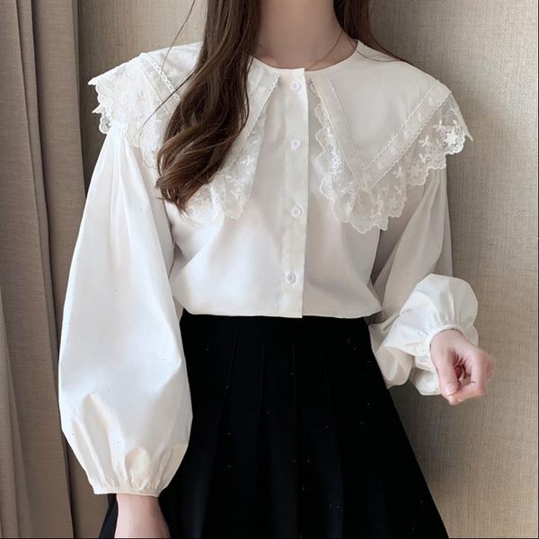 lace long sleeved women shirt spring korean style lantern shorts sleeve doll collar white 580h
lace long sleeved women shirt spring korean style lantern shorts sleeve doll collar white 580h