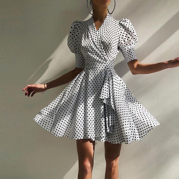 casual dresses summer v neck patchwork high waist dress female slim fit puff sleeve holiday bohemian style women dot printing mini, Black;gray
casual dresses summer v neck patchwork high waist dress female slim fit puff sleeve holiday bohemian style women dot printing mini, Black;gray