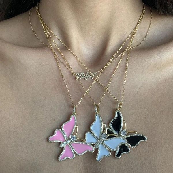 refined stylish butterfly necklace & pendant enamel wild animal paved zircon long clavicle chain personality chains, Silver
refined stylish butterfly necklace & pendant enamel wild animal paved zircon long clavicle chain personality chains, Silver