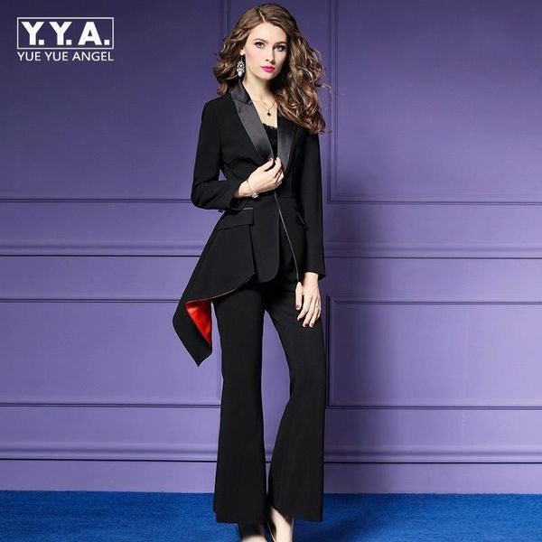women's suits & blazers fashion black office clothes women formal 2 pieces female slim luxury casual business ladies wide leg pants cos, White;black
women's suits & blazers fashion black office clothes women formal 2 pieces female slim luxury casual business ladies wide leg pants cos, White;black