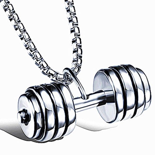 pendant necklaces necklace men fitness jewelry on the neck barbell neckalce stainless steel sport gifts for male accessories gold, Silver
pendant necklaces necklace men fitness jewelry on the neck barbell neckalce stainless steel sport gifts for male accessories gold, Silver