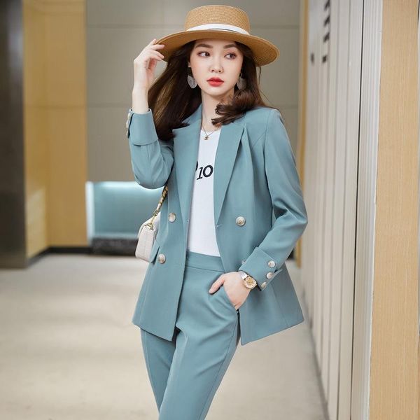 women's two piece pants temperament high-quality office suit two-piece autumn and winter casual professional wear 2021, White
women's two piece pants temperament high-quality office suit two-piece autumn and winter casual professional wear 2021, White