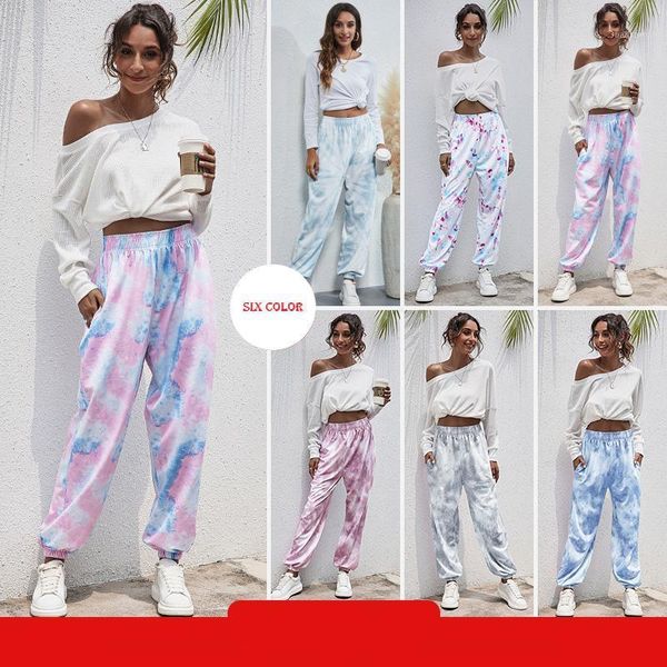 women's pants & capris 2021 style women tie-dye long with pockets loose fit high waist trousers for spring/autumn, Black;white
women's pants & capris 2021 style women tie-dye long with pockets loose fit high waist trousers for spring/autumn, Black;white