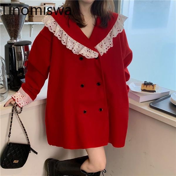 women's wool & blends tinomiswa korean vintage double breasted long sleeve casual retro jackets women lace patchwork turn down collar r, Black
women's wool & blends tinomiswa korean vintage double breasted long sleeve casual retro jackets women lace patchwork turn down collar r, Black
