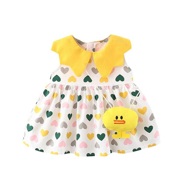 girl's dresses 9m-5y girls summer sleeveless doll collar printed vest dress + ornaments baby kids clothes style, Red;yellow
girl's dresses 9m-5y girls summer sleeveless doll collar printed vest dress + ornaments baby kids clothes style, Red;yellow