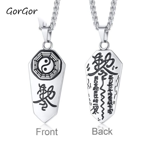 pendant necklaces gorgor religious stainless steel bagua charm jewelry advertising promotion gift pn-1212, Silver
pendant necklaces gorgor religious stainless steel bagua charm jewelry advertising promotion gift pn-1212, Silver