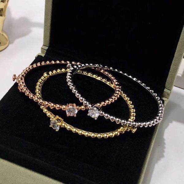 fashion classic brand bangle luxury rose gold silver fine polishing beads bracelet with stone women wedding party jewelry, Black
fashion classic brand bangle luxury rose gold silver fine polishing beads bracelet with stone women wedding party jewelry, Black
