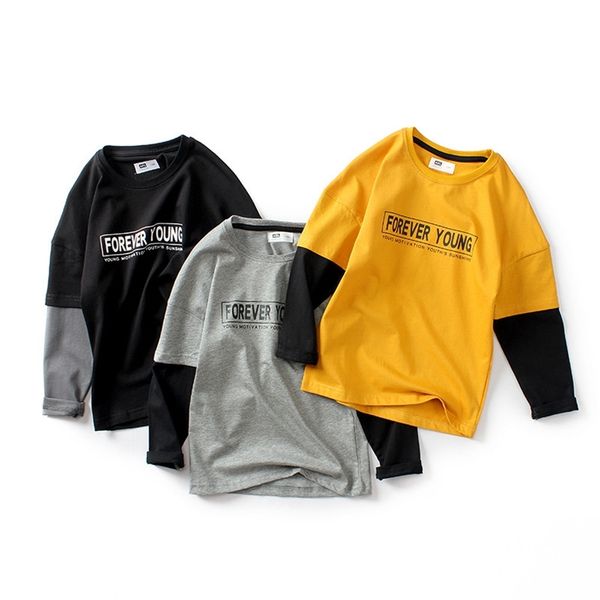spring t shirt cotton for school boys children long sleeve basic shirts korean streetwear pullover two piece clothes 210622, Blue
spring t shirt cotton for school boys children long sleeve basic shirts korean streetwear pullover two piece clothes 210622, Blue