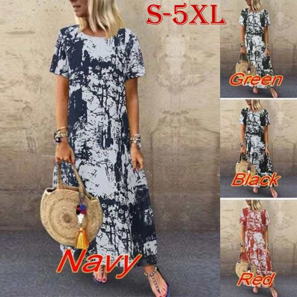 summer 2021 fashion womens plus size 5xl casual short sleeve boho dress retro linen print loose long maxi dress#j30, Black;gray
summer 2021 fashion womens plus size 5xl casual short sleeve boho dress retro linen print loose long maxi dress#j30, Black;gray