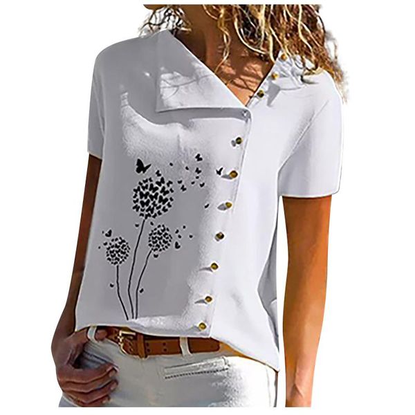 women's blouses & shirts flower printed white for ladies blusas mujer women irregular collar graphic button shirt short sleeve
women's blouses & shirts flower printed white for ladies blusas mujer women irregular collar graphic button shirt short sleeve