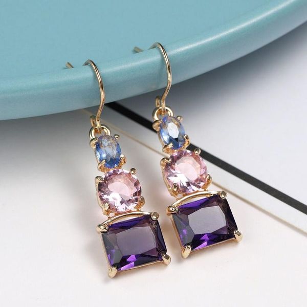 luxury female purple crystal drop earring yellow gold color wedding earrings for women trendy geometric long dangle & chandelier, Silver
luxury female purple crystal drop earring yellow gold color wedding earrings for women trendy geometric long dangle & chandelier, Silver