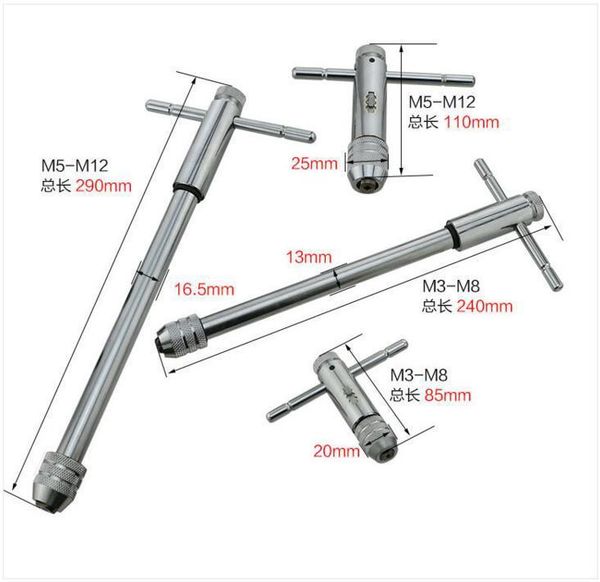 positive and negative adjustable ratchet tap wrench t-type tapping tool with short handle reamer clamp size:m3-m8 m5-m12 hand tools
positive and negative adjustable ratchet tap wrench t-type tapping tool with short handle reamer clamp size:m3-m8 m5-m12 hand tools