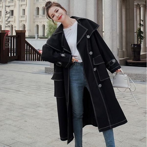 women trench lapel long sleeve loose fit black big size all match windbreaker fashion tide spring autumn 210507, Tan;black
women trench lapel long sleeve loose fit black big size all match windbreaker fashion tide spring autumn 210507, Tan;black
