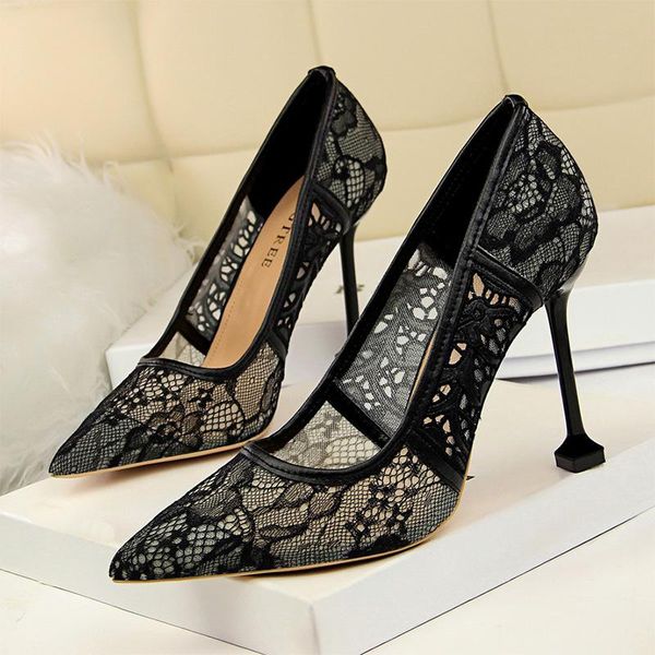 sweet women pumps female shoe on heels 10cm ladies stiletto pointed toe lace high heel for wedding shoes dress, Black
sweet women pumps female shoe on heels 10cm ladies stiletto pointed toe lace high heel for wedding shoes dress, Black
