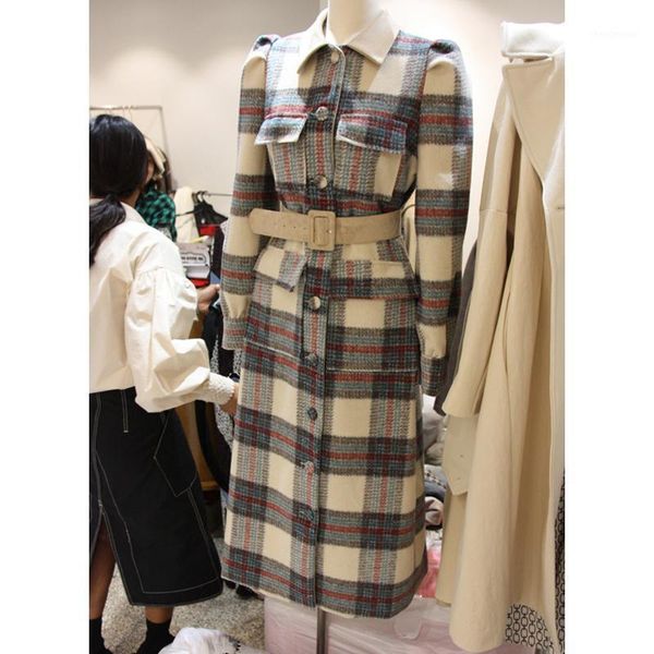 women's wool & blends novel spring turn down collar women woolen coat plaid print elegant jacket autumn long casaco feminino, Black
women's wool & blends novel spring turn down collar women woolen coat plaid print elegant jacket autumn long casaco feminino, Black