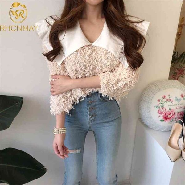 sweet women blouse peter pan collar lace tassel chiffon shirt korean chic style autumn shirts 210520, White
sweet women blouse peter pan collar lace tassel chiffon shirt korean chic style autumn shirts 210520, White
