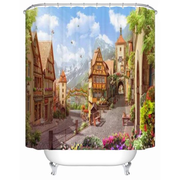 shower curtains european town building landscape curtain natural scenery decor fabric bathroom waterproof set with hooks
shower curtains european town building landscape curtain natural scenery decor fabric bathroom waterproof set with hooks