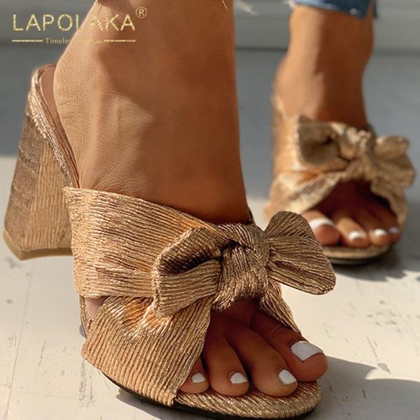 dress shoes lapolaka 2021 dropship women pumps mules slip on chunky high heels sweet bowtie party female sandal, Black
dress shoes lapolaka 2021 dropship women pumps mules slip on chunky high heels sweet bowtie party female sandal, Black