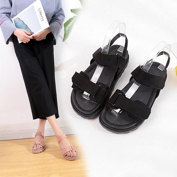 dress shoes 2021 fashion summer flock women sandals casual ankle strap open toe female med heels shallow footwear, Black
dress shoes 2021 fashion summer flock women sandals casual ankle strap open toe female med heels shallow footwear, Black