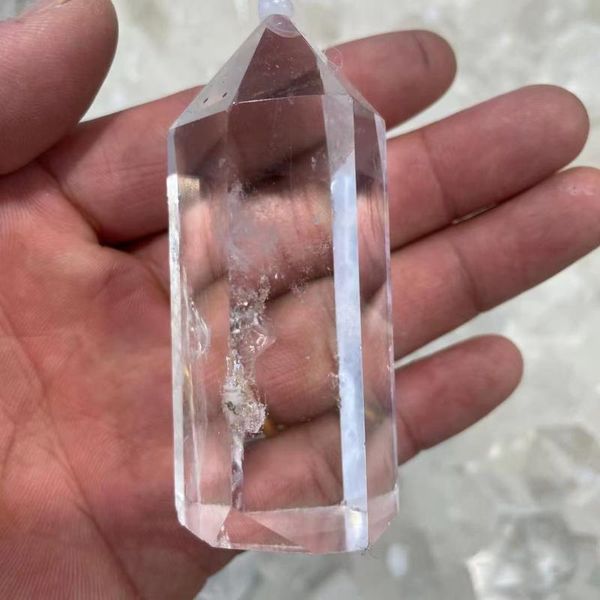 decorative objects & figurines 68g natural white crystal obelisk wand point healing
decorative objects & figurines 68g natural white crystal obelisk wand point healing
