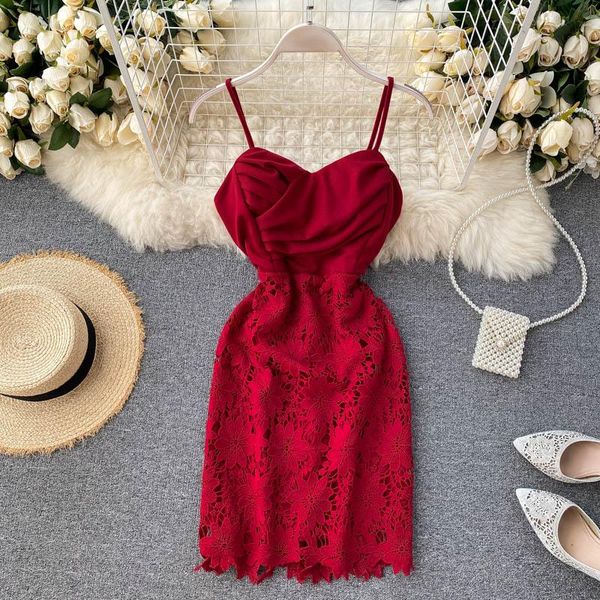 casual dresses zqlz sleeveless strapless lace dress women spaghetti strap folds pencil party club bodycon summer vestidos, Black;gray
casual dresses zqlz sleeveless strapless lace dress women spaghetti strap folds pencil party club bodycon summer vestidos, Black;gray