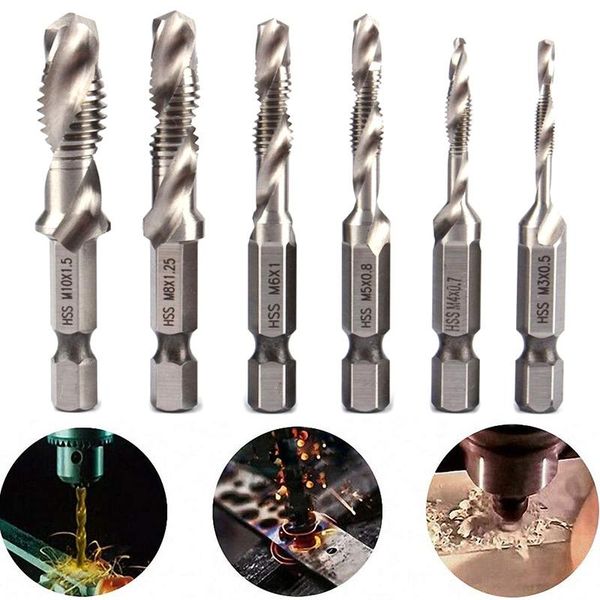 pcs set titanium combination drill tap bit with compound, 1/4" hss spiral hex shank screw metric thread m3-m10 tapping tools hand
pcs set titanium combination drill tap bit with compound, 1/4" hss spiral hex shank screw metric thread m3-m10 tapping tools hand