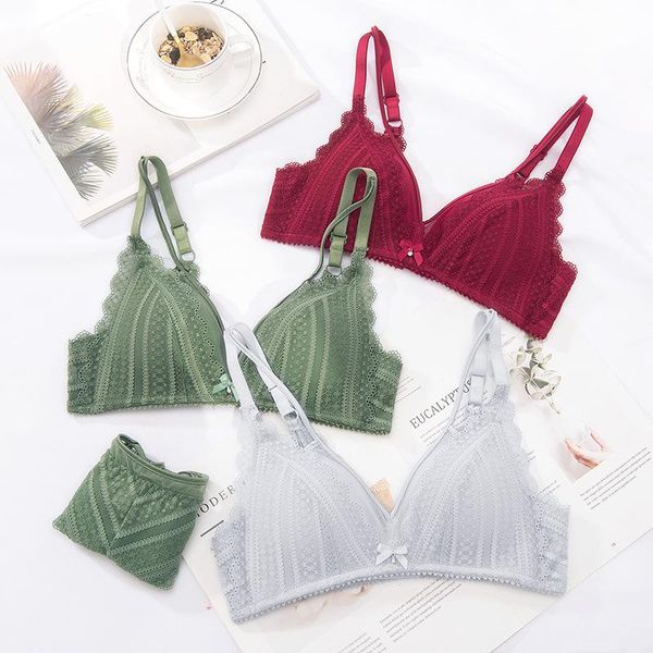 bras sets wasteheart women fashion red green lingerie lace straps bralette bow soft trim panties wireless bra underwear, Red;black
bras sets wasteheart women fashion red green lingerie lace straps bralette bow soft trim panties wireless bra underwear, Red;black