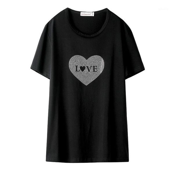 korean fashion love letters diamonds t-shirts summer women clothes loose o-neck drilling t shirts harajuku casual tees t072 women's t-, White
korean fashion love letters diamonds t-shirts summer women clothes loose o-neck drilling t shirts harajuku casual tees t072 women's t-, White
