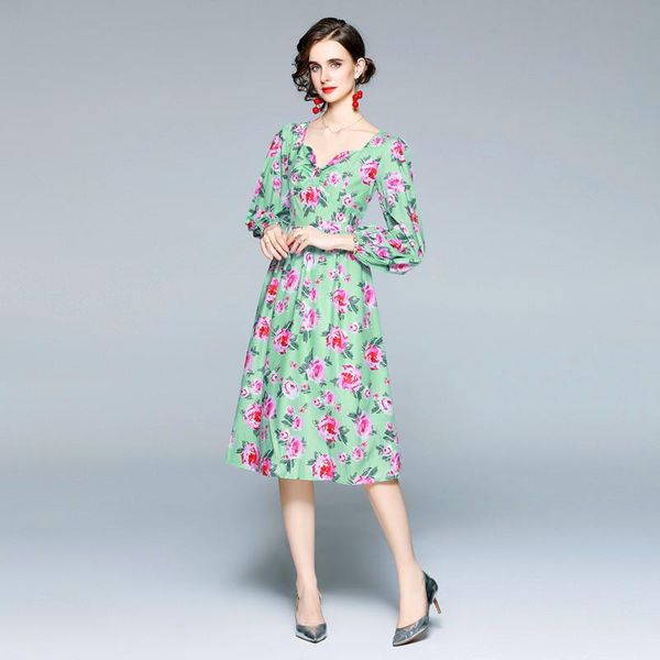 casual dresses elegant prom dress autumn unique design puff sleeve v-neck fashion retro printing daily ritual vestidos de noche, Black;gray
casual dresses elegant prom dress autumn unique design puff sleeve v-neck fashion retro printing daily ritual vestidos de noche, Black;gray