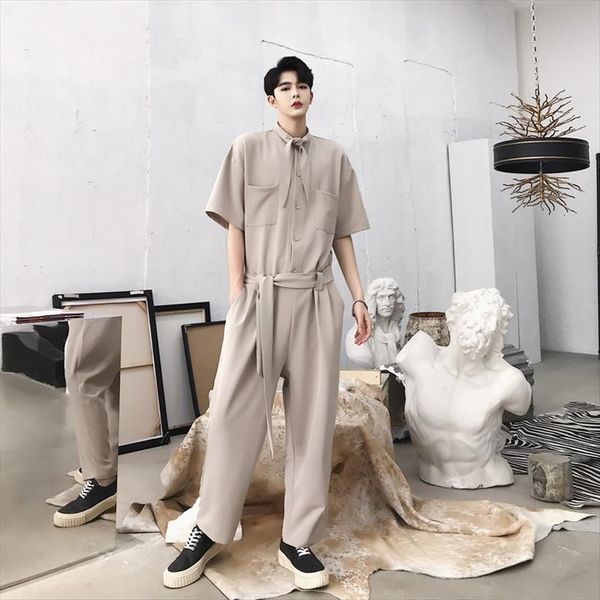 summer england style unique women pants neckline tie design romper casual loose rompers for men,m 2xl, Black
summer england style unique women pants neckline tie design romper casual loose rompers for men,m 2xl, Black