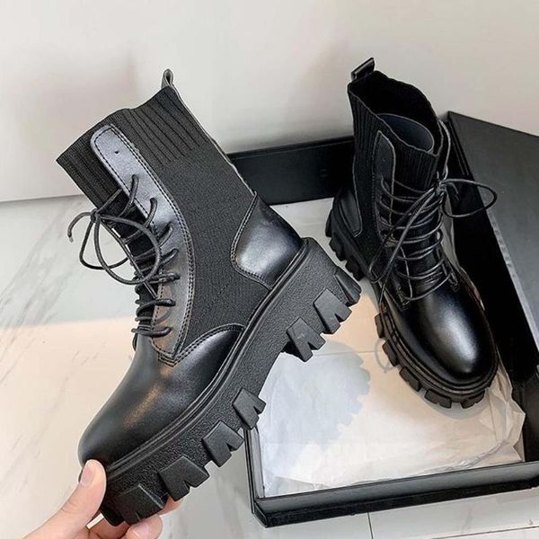 boots sarairis fashion motorcycle women shoes tire sole shoelaces sock boot ins dropship trendy booties ladies1 f177, Black
boots sarairis fashion motorcycle women shoes tire sole shoelaces sock boot ins dropship trendy booties ladies1 f177, Black