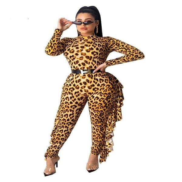 women's jumpsuits & rompers leopard print fashion ruffles sashes lady stand collar beach style full length sports catsuits ma5119, Black;white
women's jumpsuits & rompers leopard print fashion ruffles sashes lady stand collar beach style full length sports catsuits ma5119, Black;white