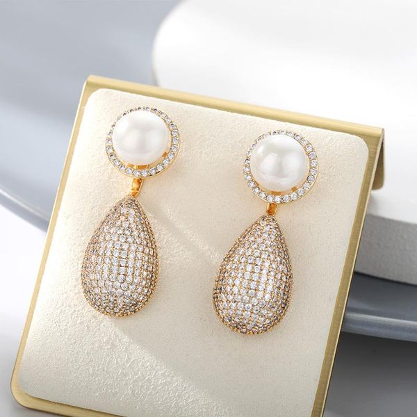 stud luxurious zircon water drop earrings for women unique round pearl earring elegant ear ring birthday jewelry accessories bff, Golden;silver
stud luxurious zircon water drop earrings for women unique round pearl earring elegant ear ring birthday jewelry accessories bff, Golden;silver