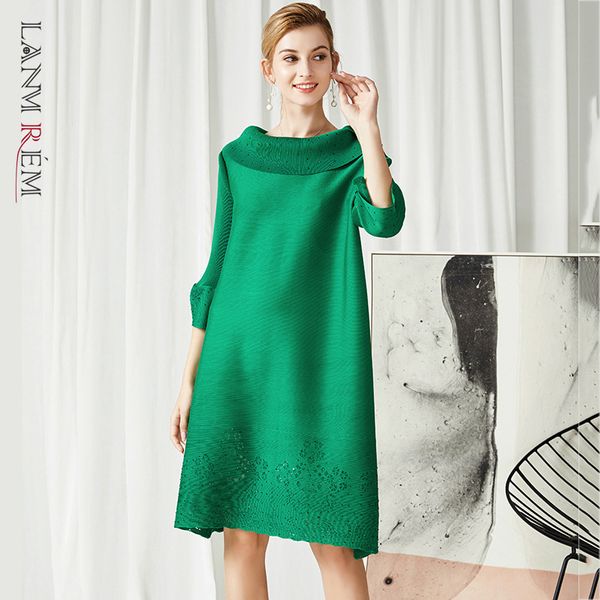 women pleated green big size dress arrivals pile collar flare sleeve loose fit fashion tide summer 2e1580 210507, Black;gray
women pleated green big size dress arrivals pile collar flare sleeve loose fit fashion tide summer 2e1580 210507, Black;gray