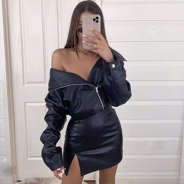 skirts womens black leather zipper high waist split irregular mini short skirt for ladies clubwear vestido de mujer #31
skirts womens black leather zipper high waist split irregular mini short skirt for ladies clubwear vestido de mujer #31