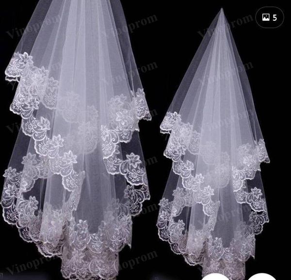 bridal veils 1t white ivory 1.5m cathedral applique edge flower lace wedding veil, Black
bridal veils 1t white ivory 1.5m cathedral applique edge flower lace wedding veil, Black