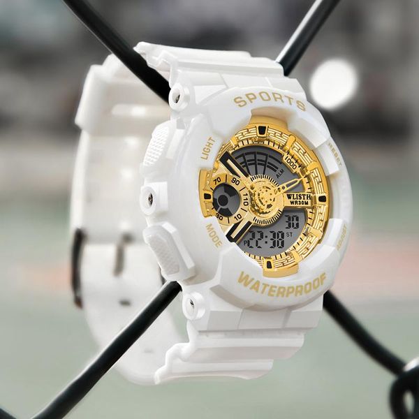 wristwatches wlisth outdoor sport white digital watch men women alarm clock 3bar waterproof military watches led display, Slivery;brown
wristwatches wlisth outdoor sport white digital watch men women alarm clock 3bar waterproof military watches led display, Slivery;brown