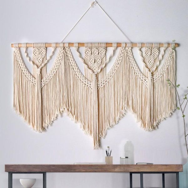 tapestries large wall hanging tapestry hand-woven macrame tassel home background decoration
tapestries large wall hanging tapestry hand-woven macrame tassel home background decoration