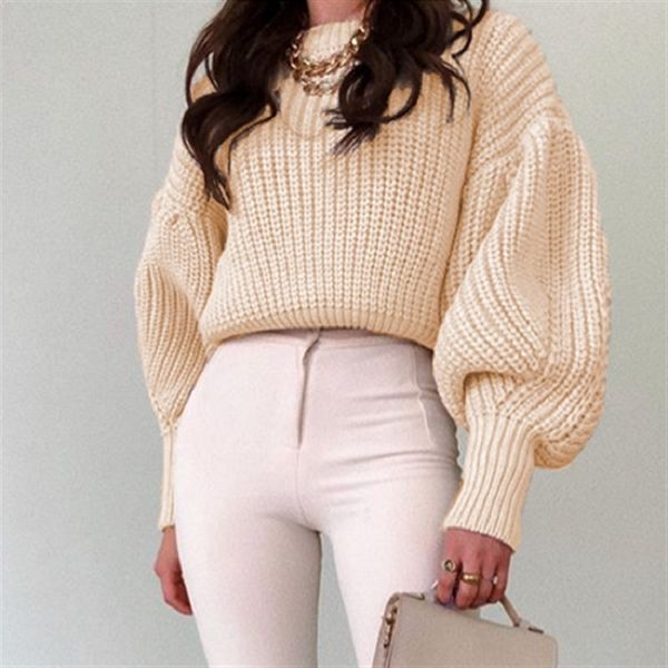woman sweaters autumn winter o neck sweater solid color loose lantern sleeve casual solid color knitwear pullovers 210514, White;black
woman sweaters autumn winter o neck sweater solid color loose lantern sleeve casual solid color knitwear pullovers 210514, White;black