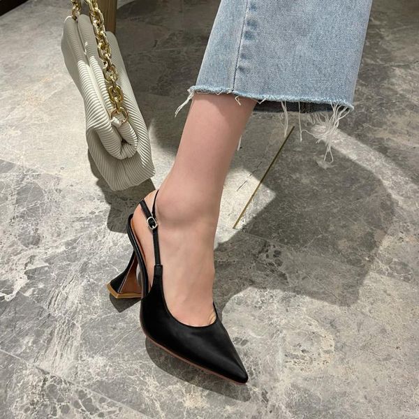 dress shoes lmcavasun simple high heels female pointed toe u-shaped shallow mouth back hanging feet ol temperament stiletto sandals, Black
dress shoes lmcavasun simple high heels female pointed toe u-shaped shallow mouth back hanging feet ol temperament stiletto sandals, Black