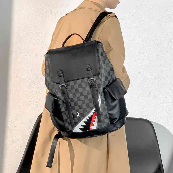 backpack korean double shoulder foreskin high capacity men's and women's trend lattice travel bag student schoolbag computer, Black;red
backpack korean double shoulder foreskin high capacity men's and women's trend lattice travel bag student schoolbag computer, Black;red