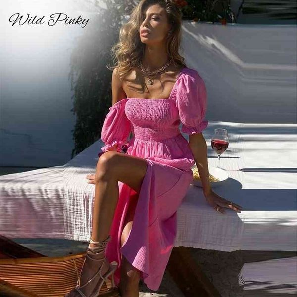 wildpinky summer long women dress solid backless club dress slash neck female puff sleeve ladies split party dress vestidos 210730, Black;gray
wildpinky summer long women dress solid backless club dress slash neck female puff sleeve ladies split party dress vestidos 210730, Black;gray