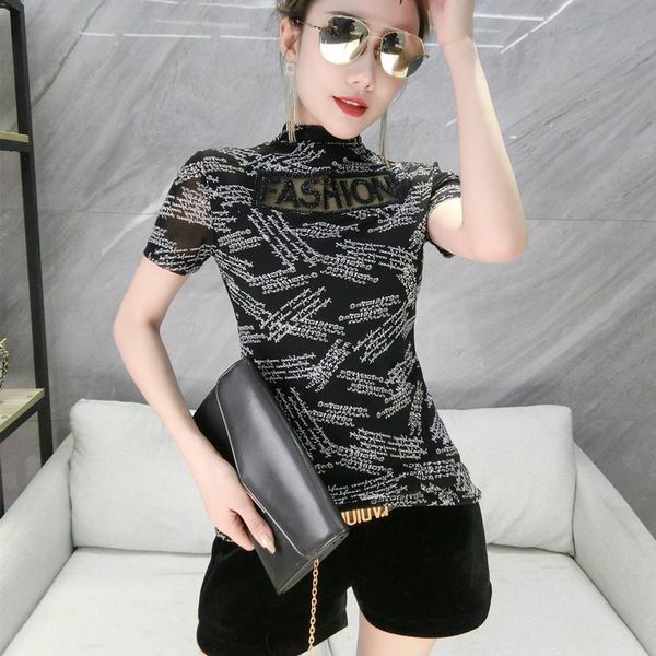 summer korean style t-shirt fashion print patchwork shiny diamonds women short sleeve bottoming shirt tees women's, White
summer korean style t-shirt fashion print patchwork shiny diamonds women short sleeve bottoming shirt tees women's, White
