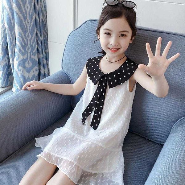 dress girls summer 2021 fashion elegant chiffon princess dresses party o-neck sleeveless children's clothing white casual dress, Red;yellow
dress girls summer 2021 fashion elegant chiffon princess dresses party o-neck sleeveless children's clothing white casual dress, Red;yellow