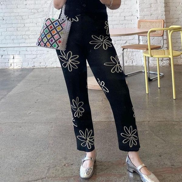 women's pants & capris arrival 2021 night club high waist knitted print floral women summer fashion street stright, Black;white
women's pants & capris arrival 2021 night club high waist knitted print floral women summer fashion street stright, Black;white