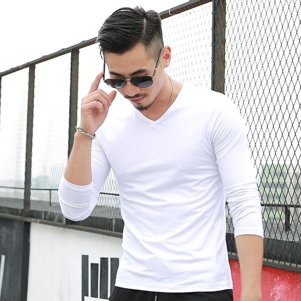 8wsq long sleeve solid underpantsunderpants color v-neck solid color men's long sleeve t-shirt autumn and winter leisure bott men', White;black
8wsq long sleeve solid underpantsunderpants color v-neck solid color men's long sleeve t-shirt autumn and winter leisure bott men', White;black